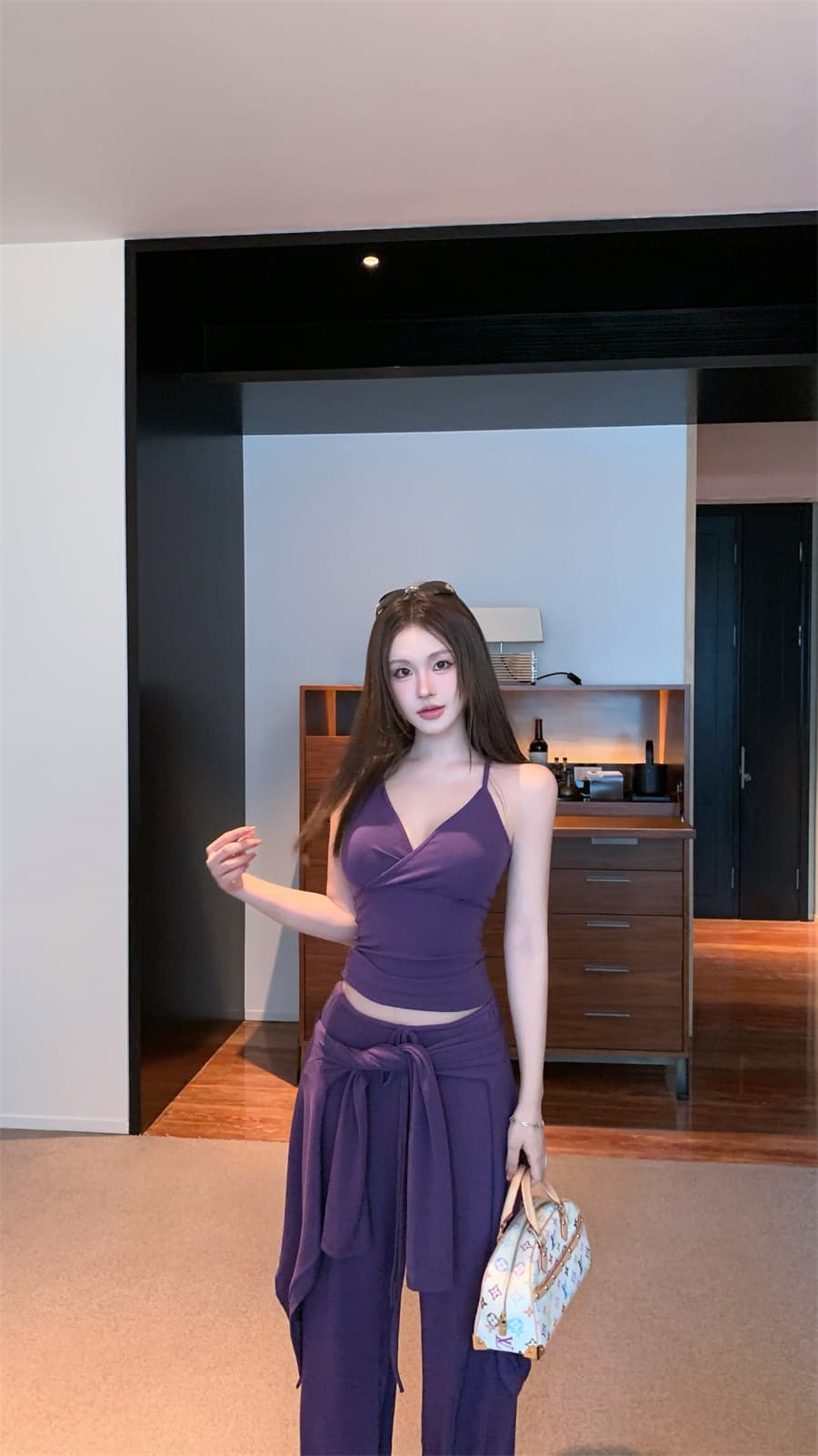 실사 정가 프라임 연 수리 용량 세트 느슨함 센스 오픈 가디건 슬립 캐주얼 바지 3종 세트 세트 상세 이미지 30
