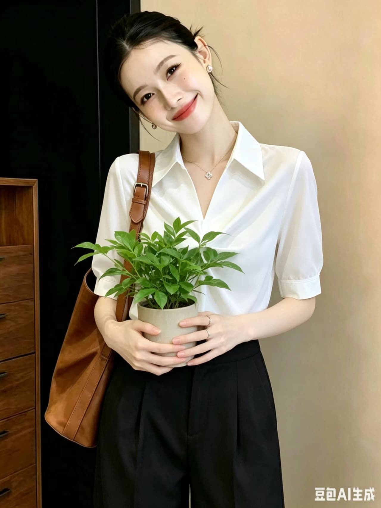 품격 V넥 주름 반팔 셔츠 여름 새로운 한국 스타일 패션 외국 가스 디자인 센스 작은 대중 반팔 맨위 상세 이미지 3