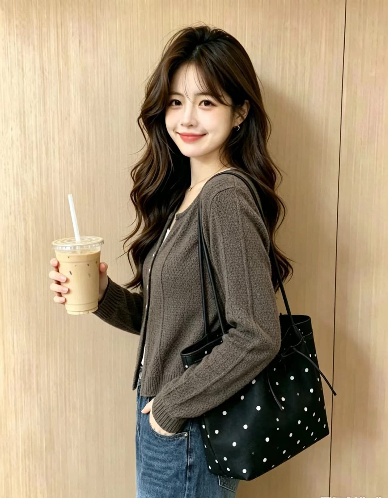 실사 디자인 센스 페이크 레이어드 행침 목 니트 맨위 이른 가을 새로운 느긋한 바람 쇼트 스타일 슬림해 보이는 니트 오픈 가디건 여성 상세 이미지 5