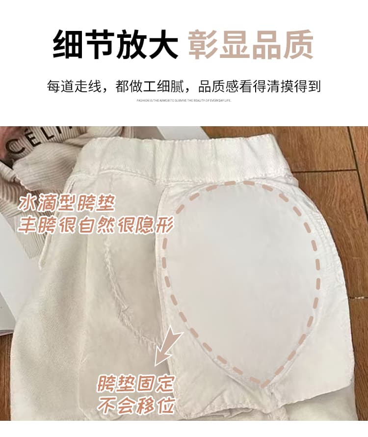 실사 토끼 버블 꽃차 애니 편지 오리지널 디자인 봄 새로운 펭 넓적 다리 작은 발 바지 하이 웨이스트 청바지 상세 이미지 9