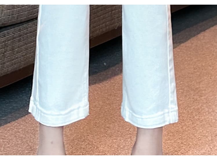 실사 오래된 돈 바람 카키 색 데님 9부 바지 작은 키 다용도 담배 파이프 바지 여성 2026 년 봄 새로운 상세 이미지 30