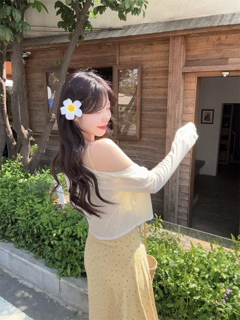 실사 빅 사이즈 2026 봄 여름 슬립 드레스 여성 투피스 세트 오픈 가디건 롱 코트 드레스 해변가 휴가 여름 상세 이미지 7