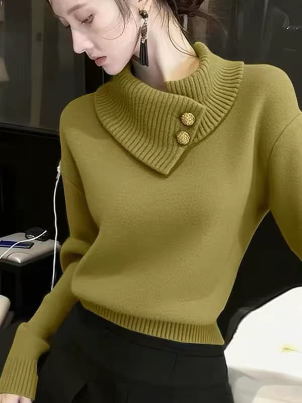 프랑스식 고급 센스 터틀넥 빨간색 스웨터 여자 가을 겨울철 새로운 두꺼운 보온 인사이드 가져 가라. 니트 스웨터 작은 대중 맨위 이미지 2