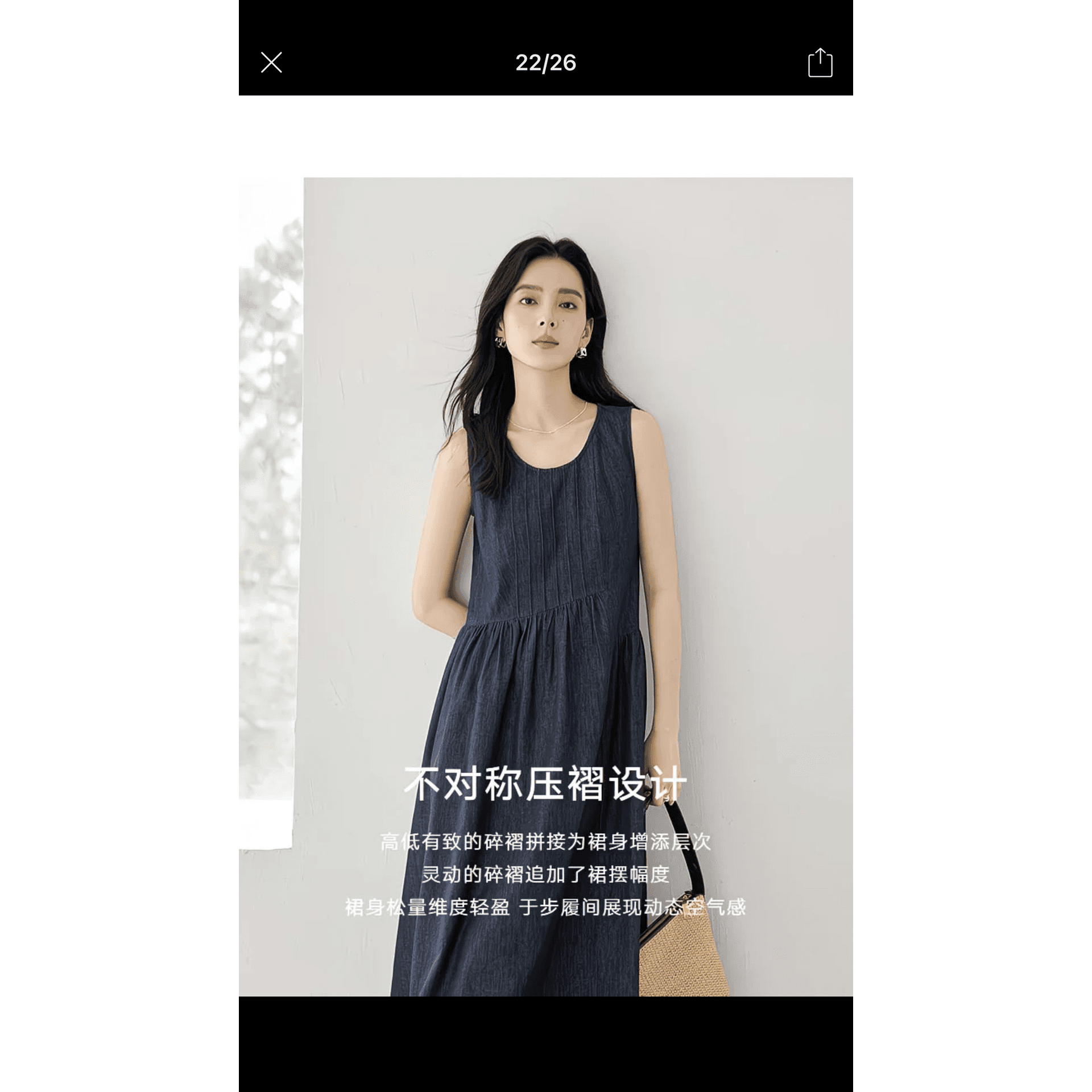 레트로 캐주얼 데님 여성 드레스 2026 년 여름 새로운 느긋한 루즈핏 라운드 넥 조끼 스커트 롱 스커트 이미지 5