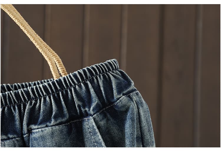 실사 가을 새로운 자수 데님 할란 9 분 바지 상세 이미지 11
