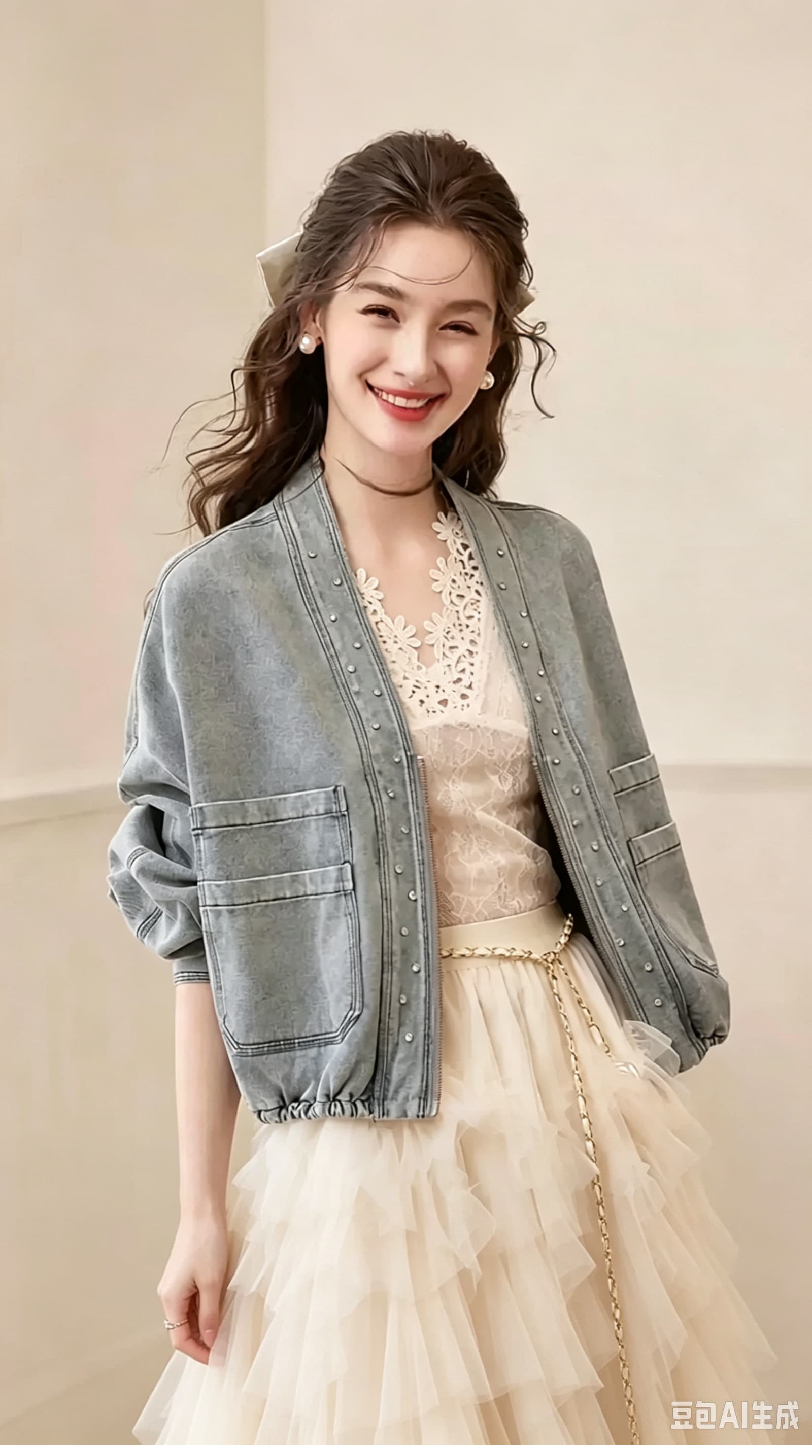 2026 가을 겨울 새로운 슬림해 보이는 다용도 데님 루즈핏 외국 가스 작은 외투