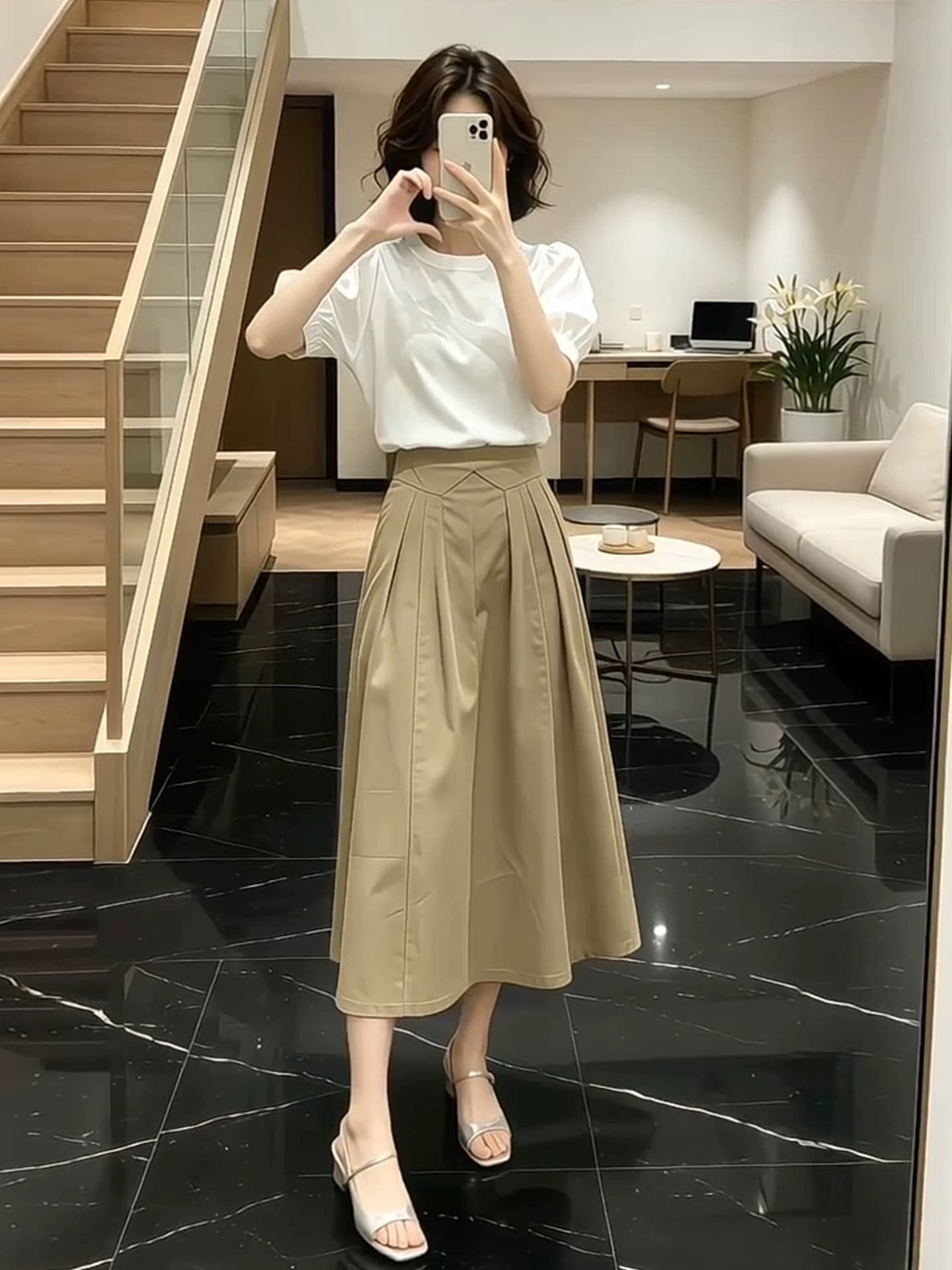 한 부서 전체 집합 ootd 착용 가져 가라. 드레스 아이들 여름 2026 새로운 셔츠 반신 롱 스커트 투피스 슈트