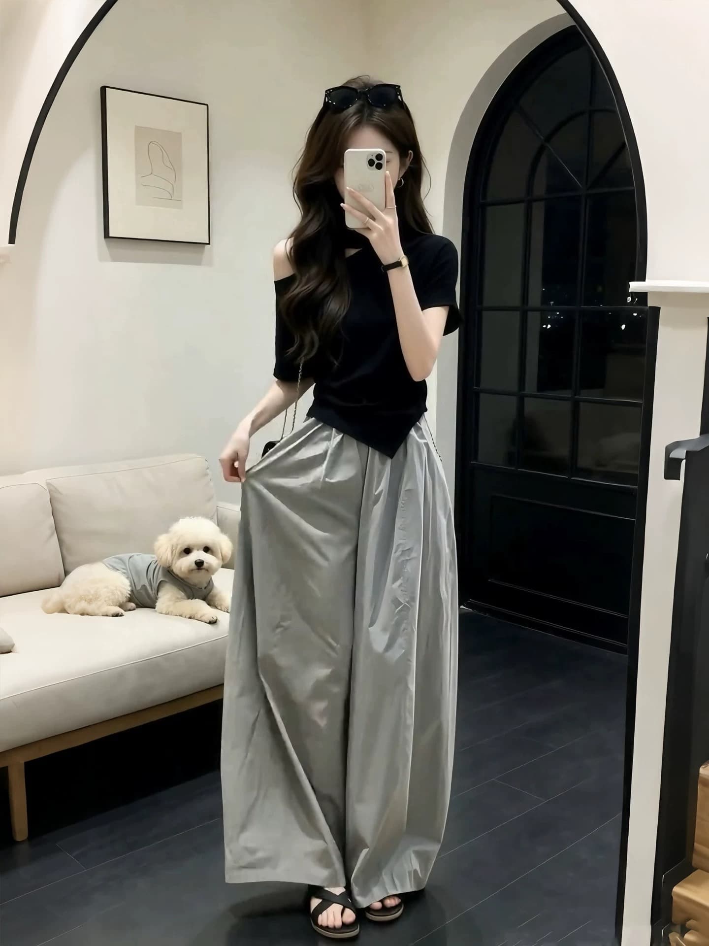 한 부서 전체 집합 ootd 착용 가져 가라. 드레스 아이들 여름 2026 새로운 셔츠 반신 롱 스커트 투피스 슈트 이미지 3