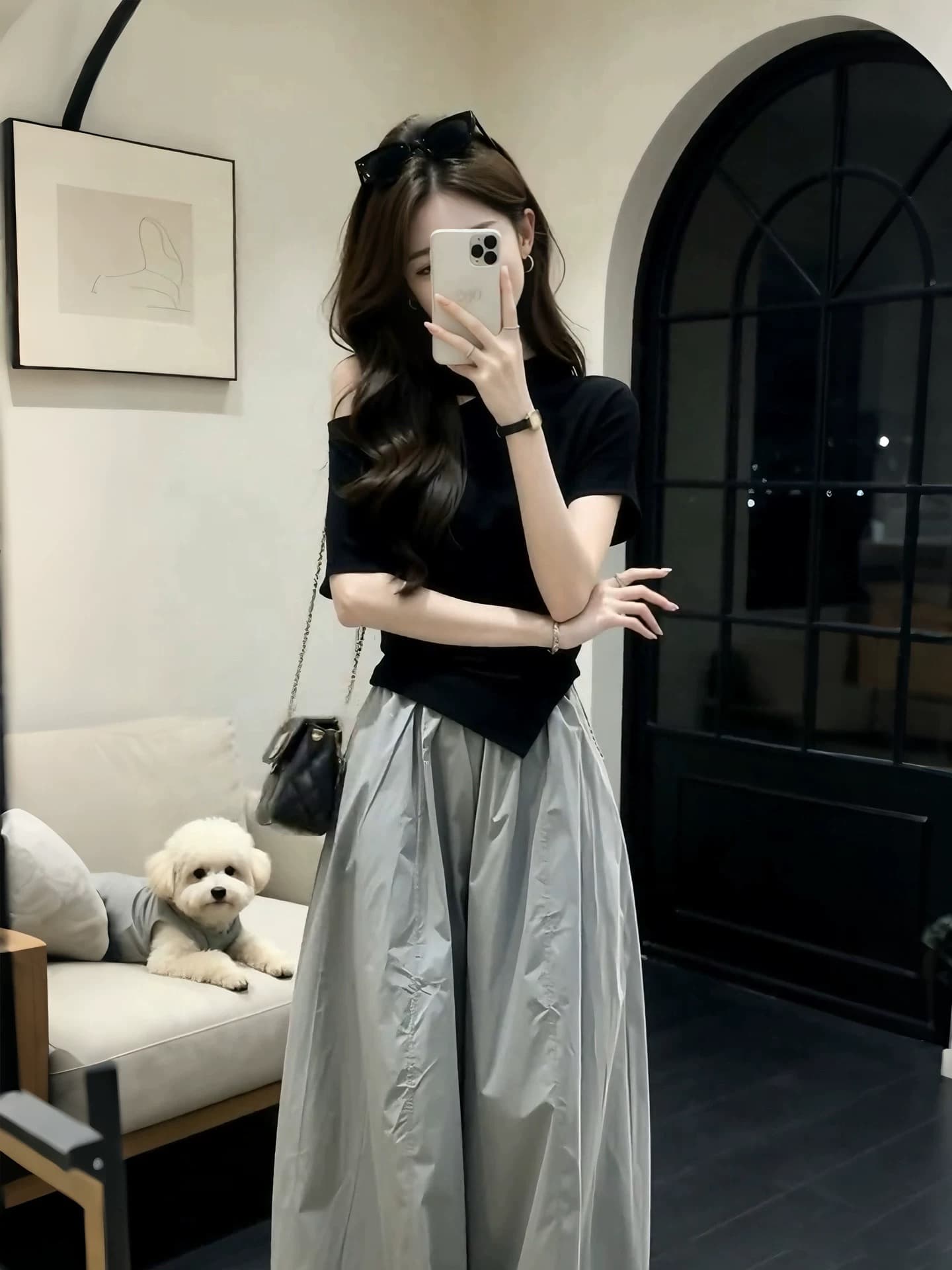 한 부서 전체 집합 ootd 착용 가져 가라. 드레스 아이들 여름 2026 새로운 셔츠 반신 롱 스커트 투피스 슈트 이미지 4