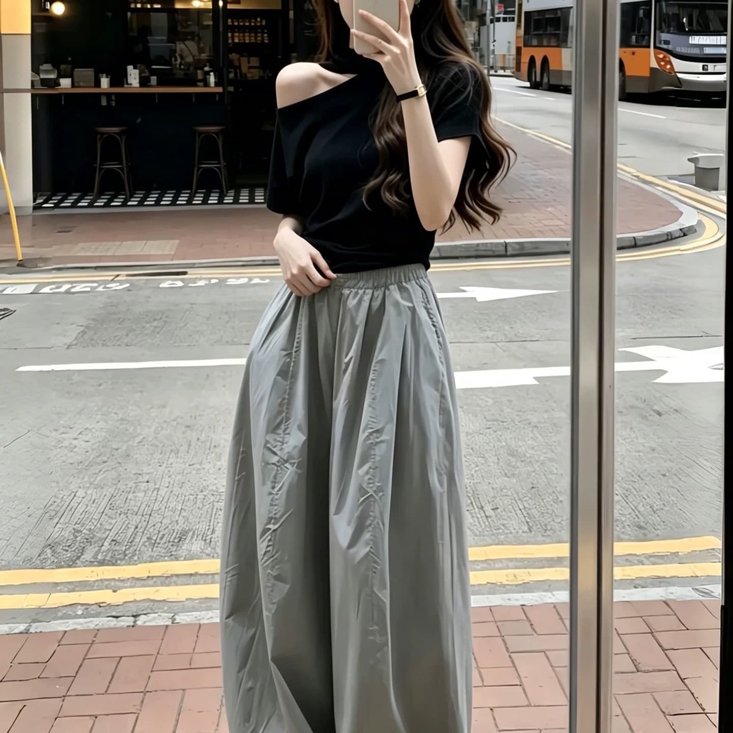 한 부서 전체 집합 ootd 착용 가져 가라. 드레스 아이들 여름 2026 새로운 셔츠 반신 롱 스커트 투피스 슈트 이미지 5
