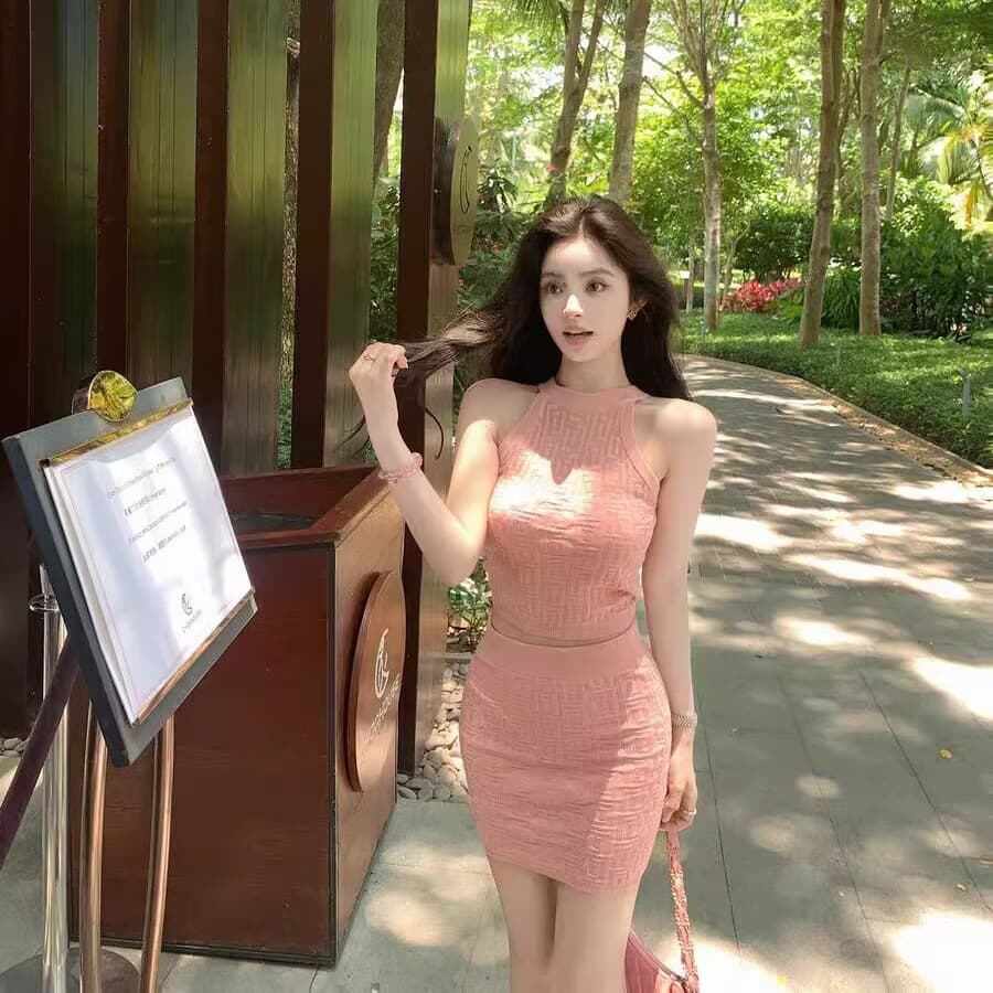 순수한 욕망 바람 핫걸 민소매 니트 여성 드레스 봄 작은 키 섹시함 품격 Chic 인사이드 가져 가라. 타이트 스커트 치마