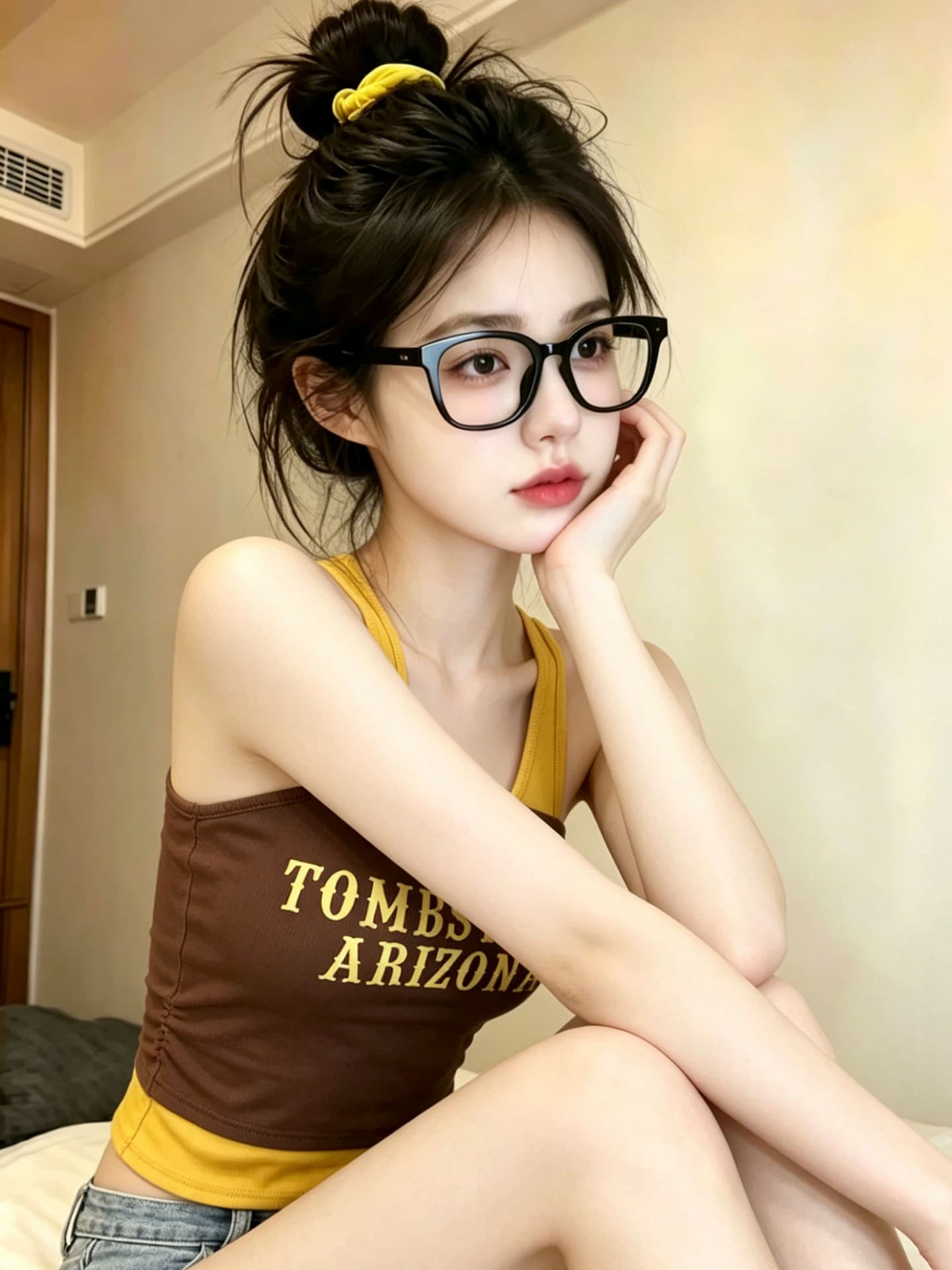 실사 2026 여름 새로운 페이크 레이어드 조끼 여성 벨트 가슴 패드 패치워크 색상 핫걸 알파벳 민소매 맨위 트렌디 상세 이미지 28