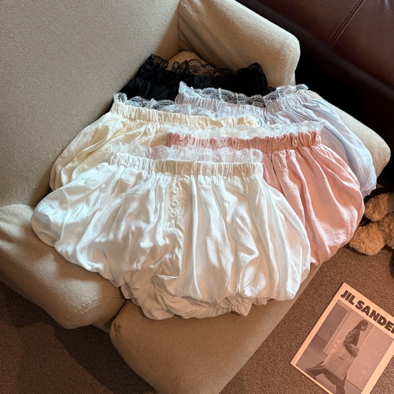 실사 달콤한 스타일 레이스 조각 디자인 센스 반바지 여름 새로운 허리밴드 몸매 가꾸기 슬림해 보이는 꽃밭 치마바지 상세 이미지 15