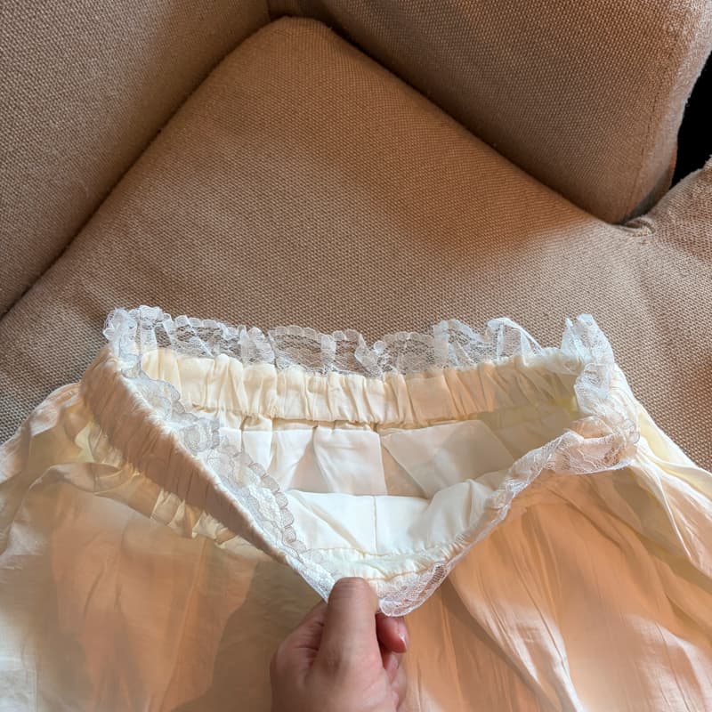 실사 달콤한 스타일 레이스 조각 디자인 센스 반바지 여름 새로운 허리밴드 몸매 가꾸기 슬림해 보이는 꽃밭 치마바지 상세 이미지 38