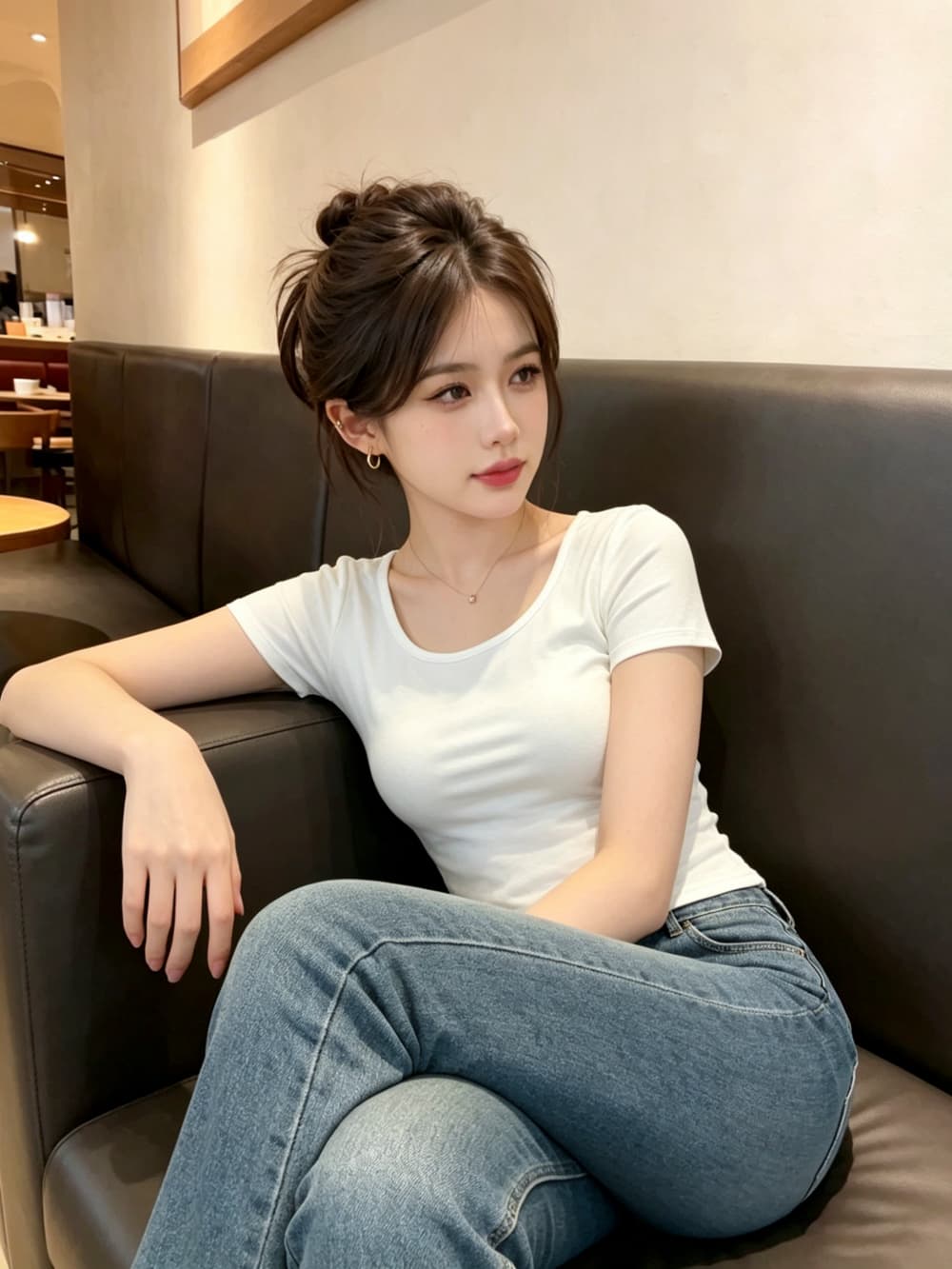 실사 여름 새로운 광장 칼라 패치워크 레이스 반팔 티셔츠 여성 의류 홀로우 아웃 Chic 이슬 멜빵 가슴 패드 의류 상세 이미지 3