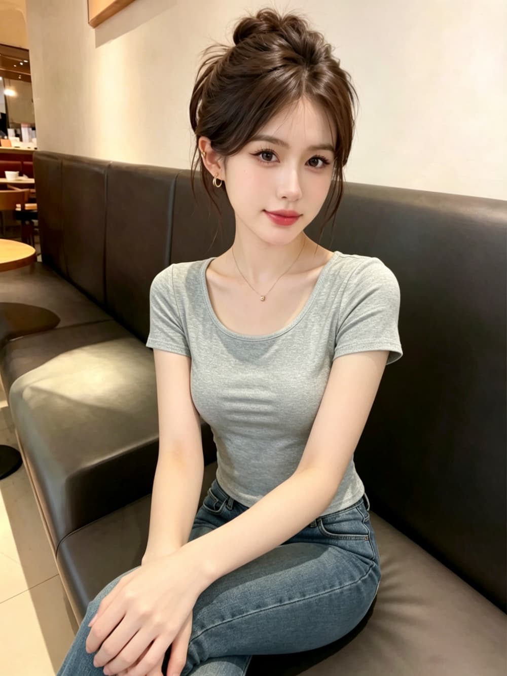 실사 여름 새로운 광장 칼라 패치워크 레이스 반팔 티셔츠 여성 의류 홀로우 아웃 Chic 이슬 멜빵 가슴 패드 의류 상세 이미지 19