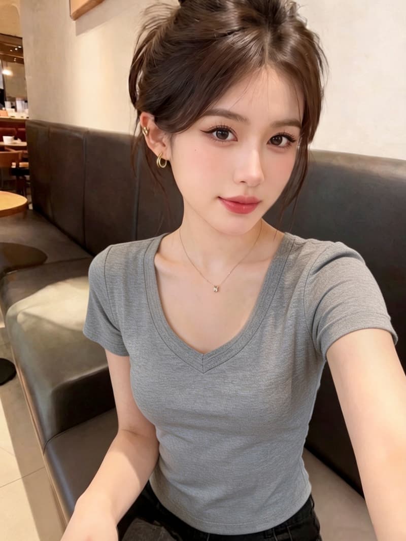 레이스 홀로우 아웃 백리스 반팔 티셔츠 여성 2026 여름 새로운 인터넷 유명인 폭발 몸매 가꾸기 핫걸 맨위 상세 이미지 7