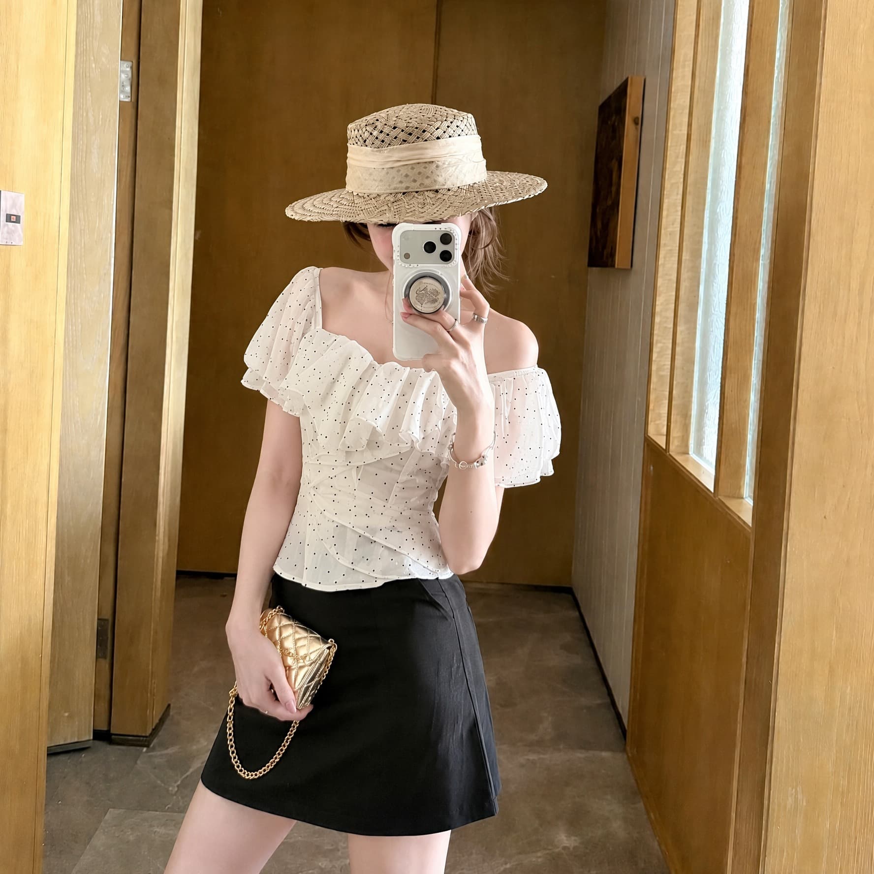 실사 여름 작은 키 단색 워시 물 면 도파민 핫걸 쇼트 스타일 미니멀리즘 다용도 빨간색 반신 스커트 이미지 6