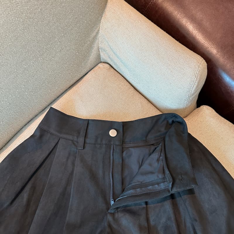 실사 2026 가을 겨울 플러시 꽃밭 반바지 아름다움 라드. 브라운 바지 핫 바지 부츠 팬츠 상세 이미지 27