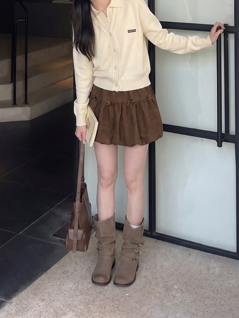 실사 가을 겨울 하이웨이스트 스웨이드 원단 랜턴 치마 소녀 센스 한 마디 미니 스커트 상세 이미지 4