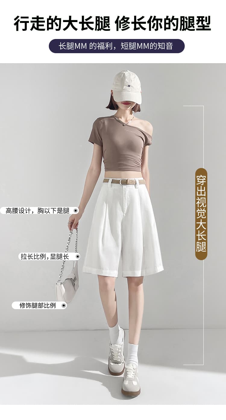 실사 2026 여름 대마 로프 벨트 디자인 오래된 돈 바람 얼음 실크 아마 넓은 다리가 짧다. 바지 루즈핏 캐주얼 오부 바지 상세 이미지 10