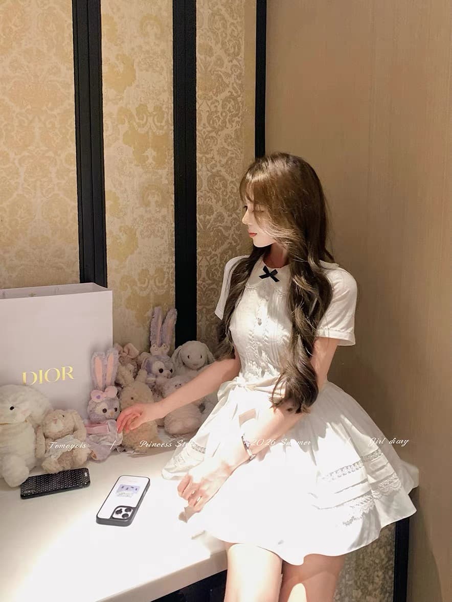 tomoyois 신제품 제한된 시간 95 접기 절묘한 작은 공주 소녀 달콤함 인형 치마 퍼프 스커트 이미지 4