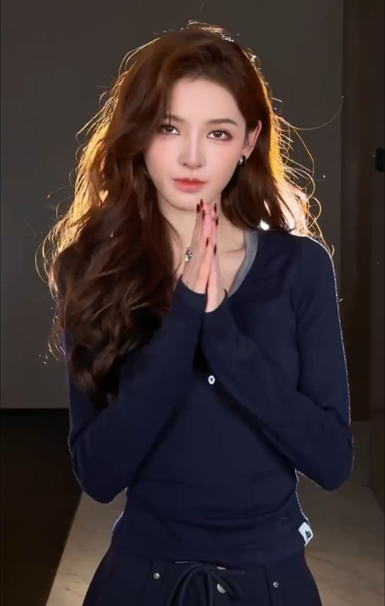흰색 사슴 장 줘 크 사이 같은 단락 잘 생긴 ~ 중 이른 가을 착용 가져 가라. 한 부서 분위기 센스 페이크 레이어드 긴팔 맨위 니트 스웨터 여성 상세 이미지 2