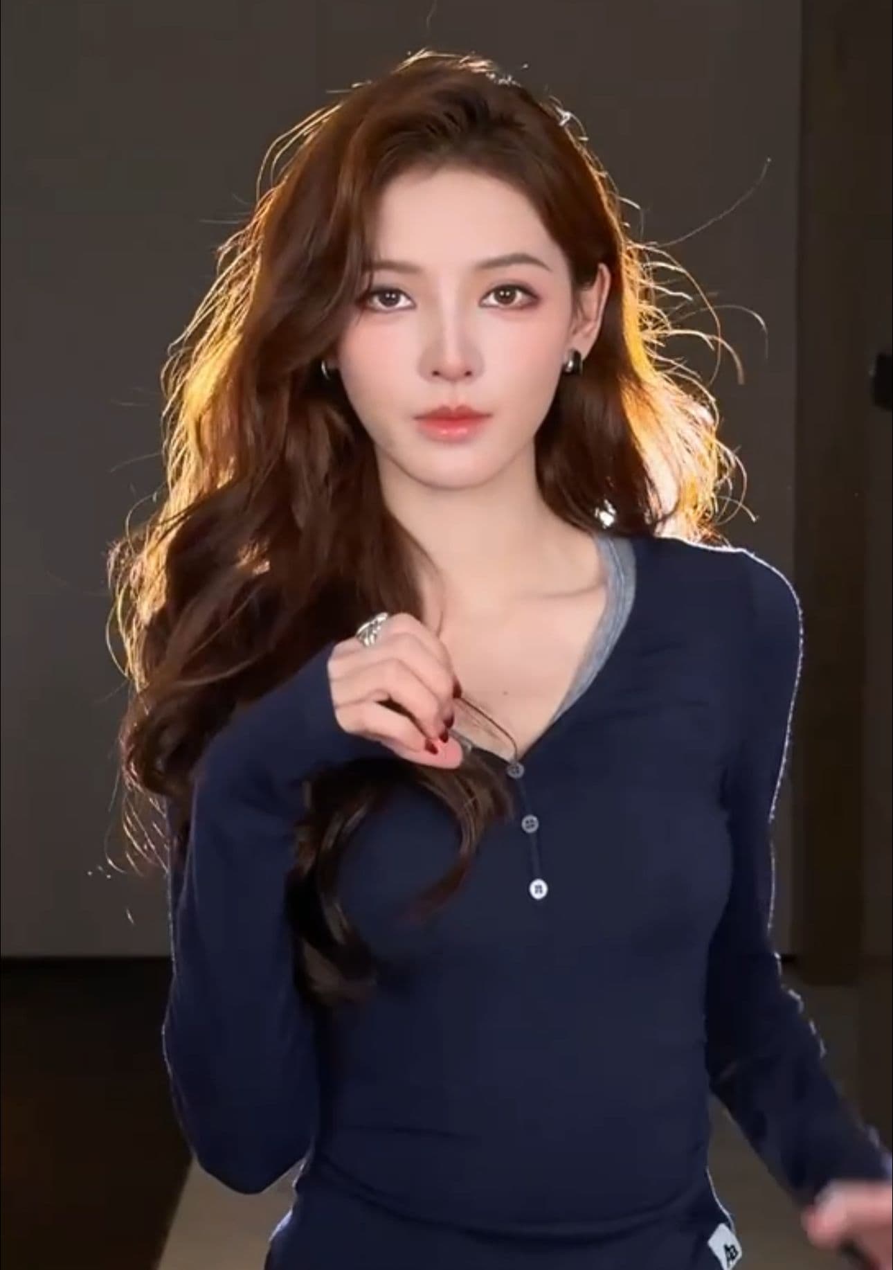 흰색 사슴 장 줘 크 사이 같은 단락 잘 생긴 ~ 중 이른 가을 착용 가져 가라. 한 부서 분위기 센스 페이크 레이어드 긴팔 맨위 니트 스웨터 여성 상세 이미지 6