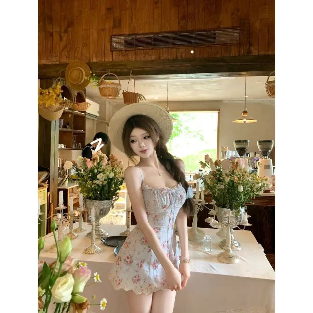 루이 茜 웨이 Sher S 반도 연애 편지 여름 달콤함 오리지널 작은 대중 디자인 오픈 가디건 드레스 r66656h 이미지 4
