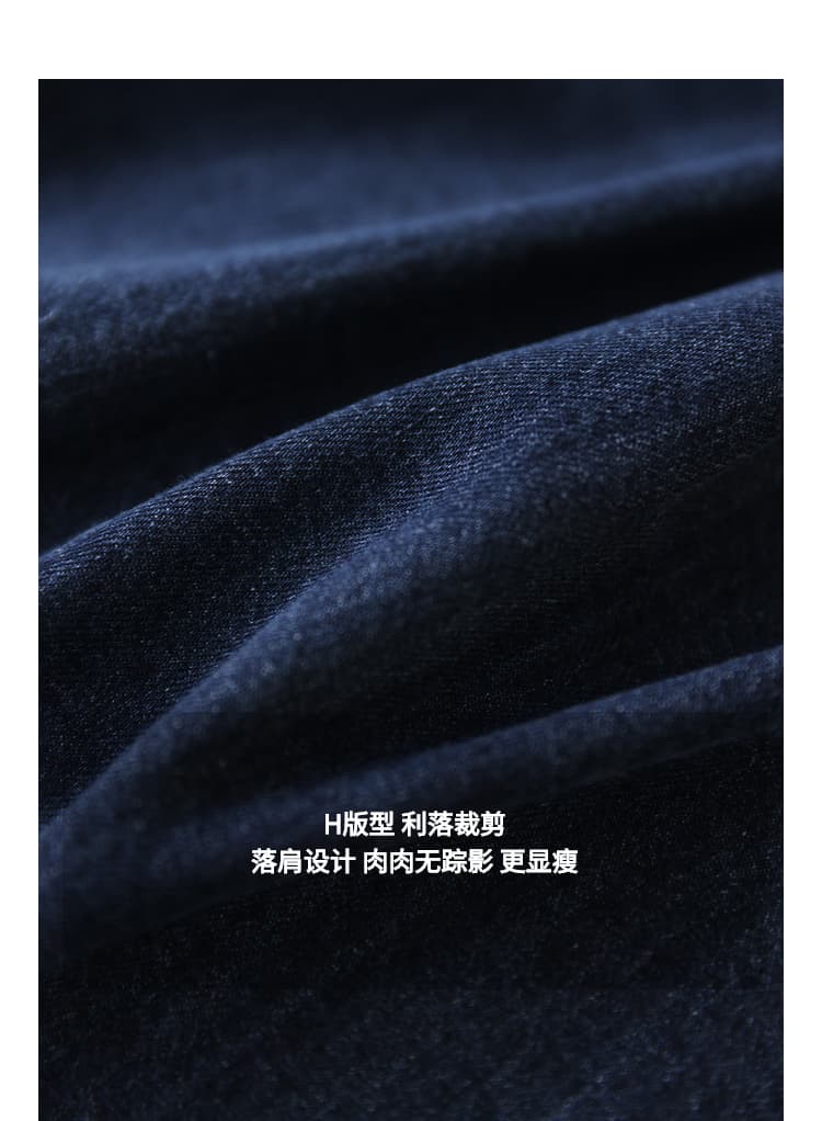 실사 2026 봄 새로운 트렌디 차가운 그라데이션 품격 데님 셔츠 캐주얼 셔츠 칼라 마 오래된 데님 재킷 긴팔 상세 이미지 5