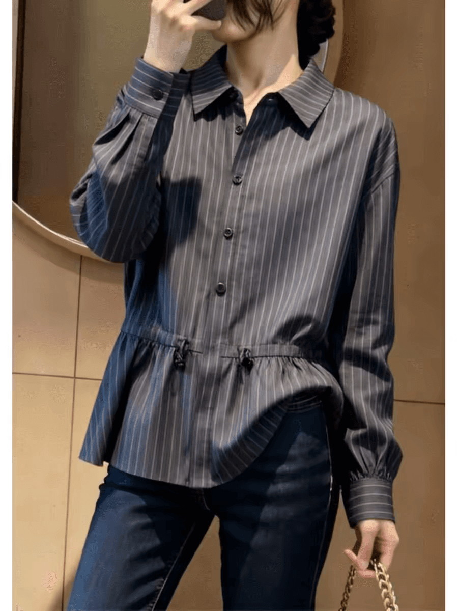 고유 한 아름다운 슈퍼 잘 생긴 맨위 여성 2026 년 가을 새로운 프랑스식 디자인 센스 작은 대중 패션 품격 긴팔 이미지 2