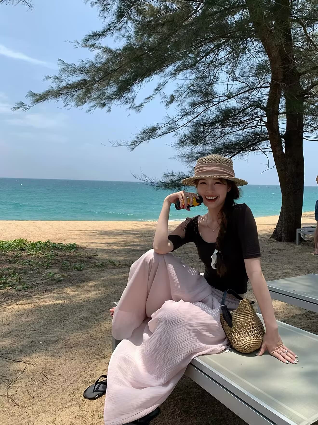 구름 바지 느긋한 도루 가을 센스 치마바지 여성 Xiamu 귀 핀치 Pleat 캐주얼 바지 루즈핏 슬림해 보이는 와이드 레그 팬츠 상세 이미지 5