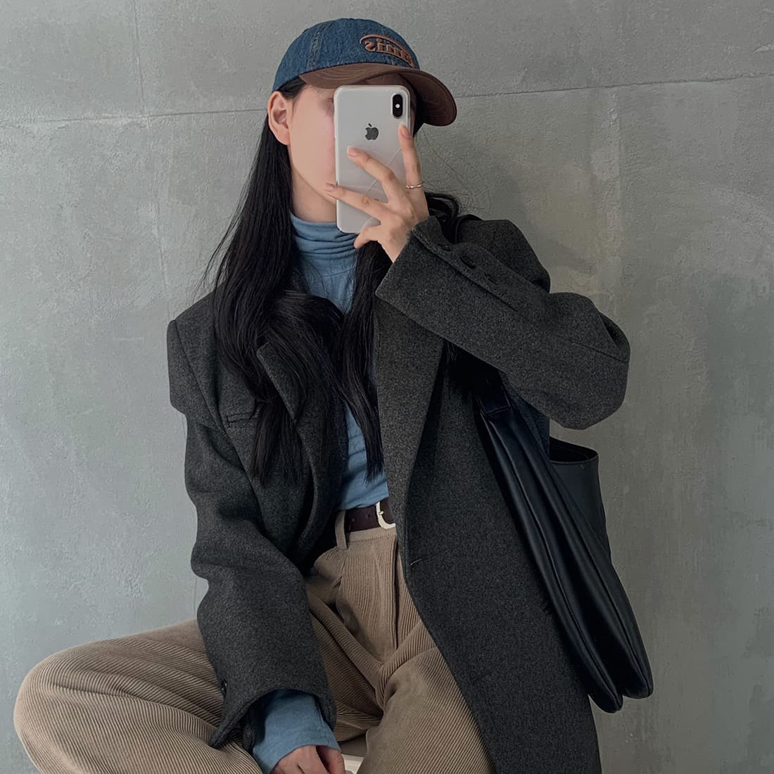 가을 겨울 새로운 한 부서 그는 벤 바람 루즈핏 두꺼운 모직 외투 3 색 상세 이미지 37