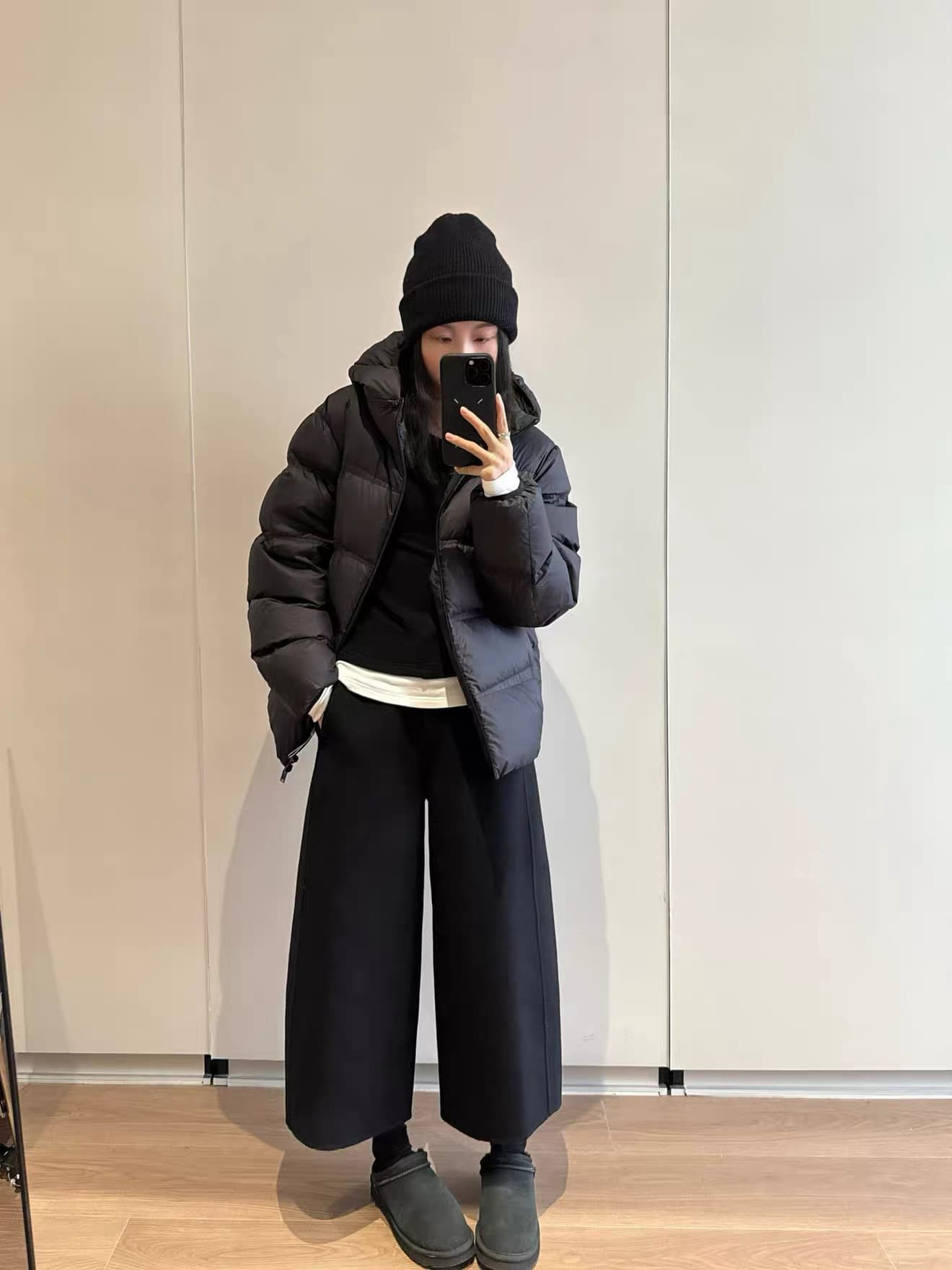 2026 캐주얼 바지 여성 작은 키 양면 가을 겨울 로우 웨이스트 스트레이트 모직 8 점 바지 상세 이미지 5