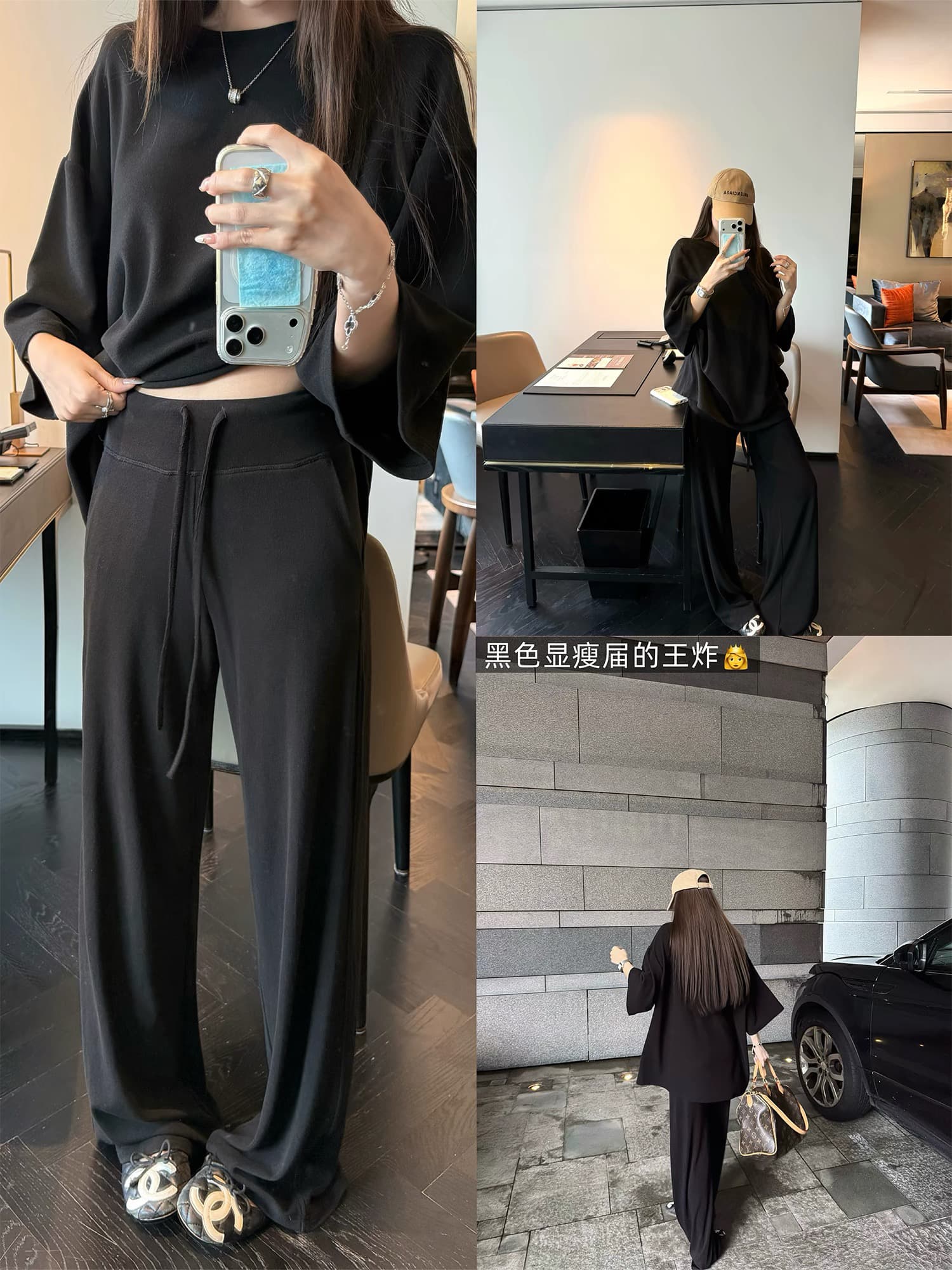 superniniyy 워프 엉덩이 yoga 바지 높음 그램 무거운 찹쌀 叽 叽 느슨함 센스 워프 엉덩이 선 디스플레이 다리 좋은 캐주얼 긴 바지 이미지 4