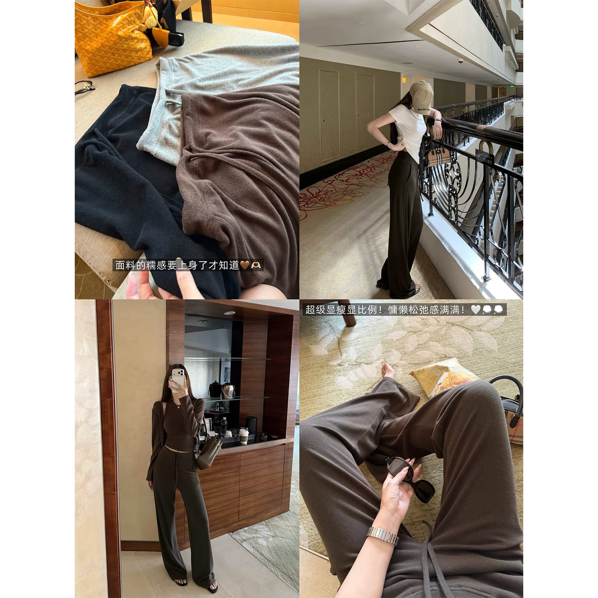 superniniyy 워프 엉덩이 yoga 바지 높음 그램 무거운 찹쌀 叽 叽 느슨함 센스 워프 엉덩이 선 디스플레이 다리 좋은 캐주얼 긴 바지 이미지 5