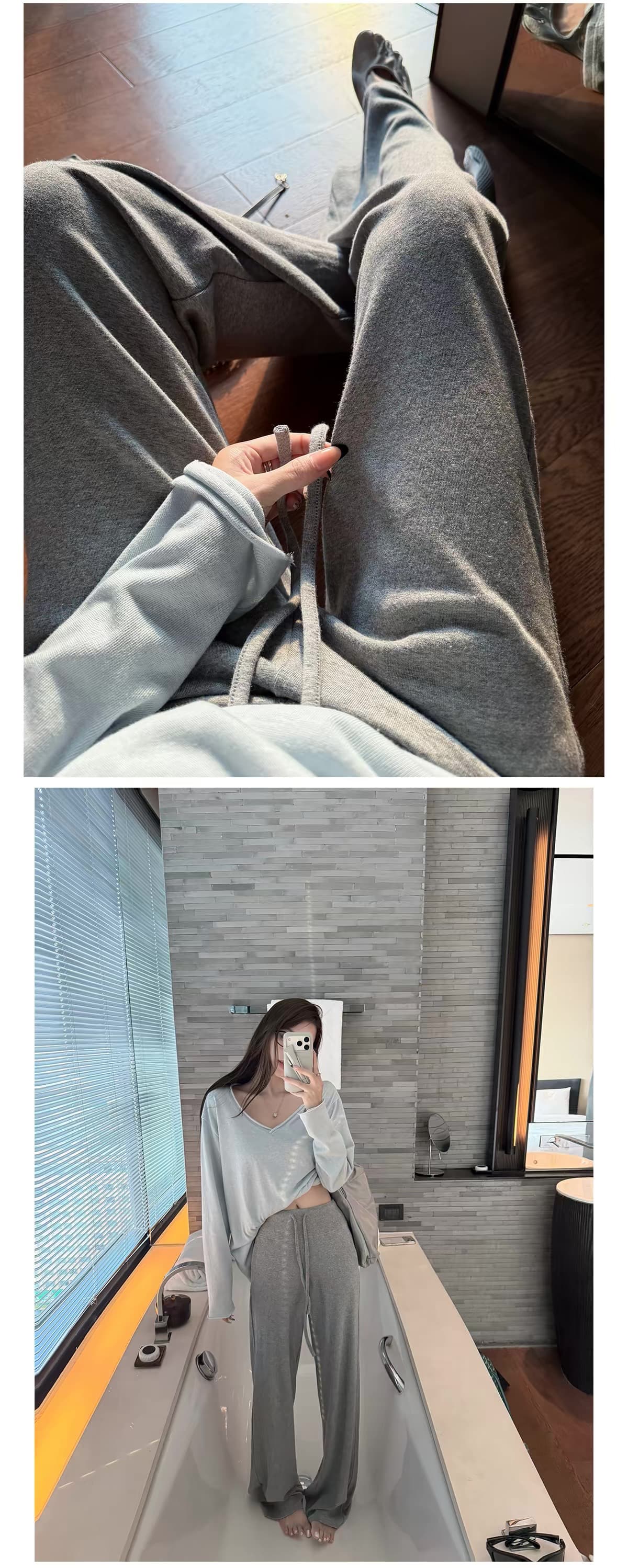 superniniyy 워프 엉덩이 yoga 바지 높음 그램 무거운 찹쌀 叽 叽 느슨함 센스 워프 엉덩이 선 디스플레이 다리 좋은 캐주얼 긴 바지 상세 이미지 10