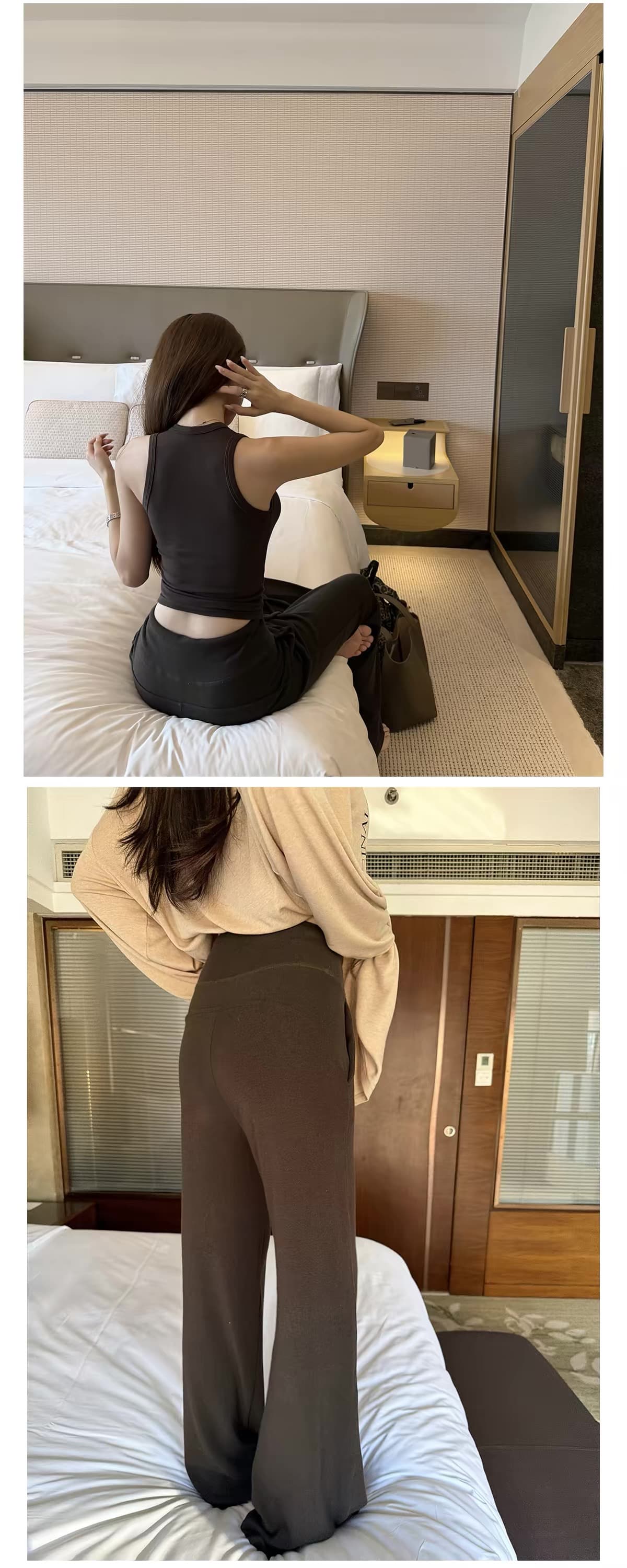 superniniyy 워프 엉덩이 yoga 바지 높음 그램 무거운 찹쌀 叽 叽 느슨함 센스 워프 엉덩이 선 디스플레이 다리 좋은 캐주얼 긴 바지 상세 이미지 26