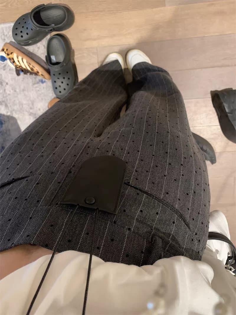 휴식 센스 oversize 스트라이프 프로필 모양 정장 여성 코트 가을 작은 대중 고급 센스 정장 상세 이미지 12