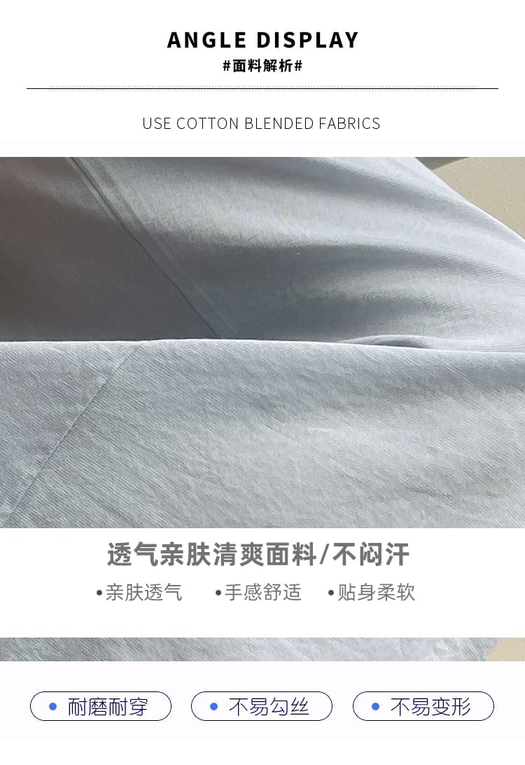 실사 여름 새로운 한국 스타일 얼음 실크 면 린넨 홀로우 아웃 와이드 레깅스 바지 슬림해 보이는 작은 키 캐주얼 스트레이트 팬츠 상세 이미지 20