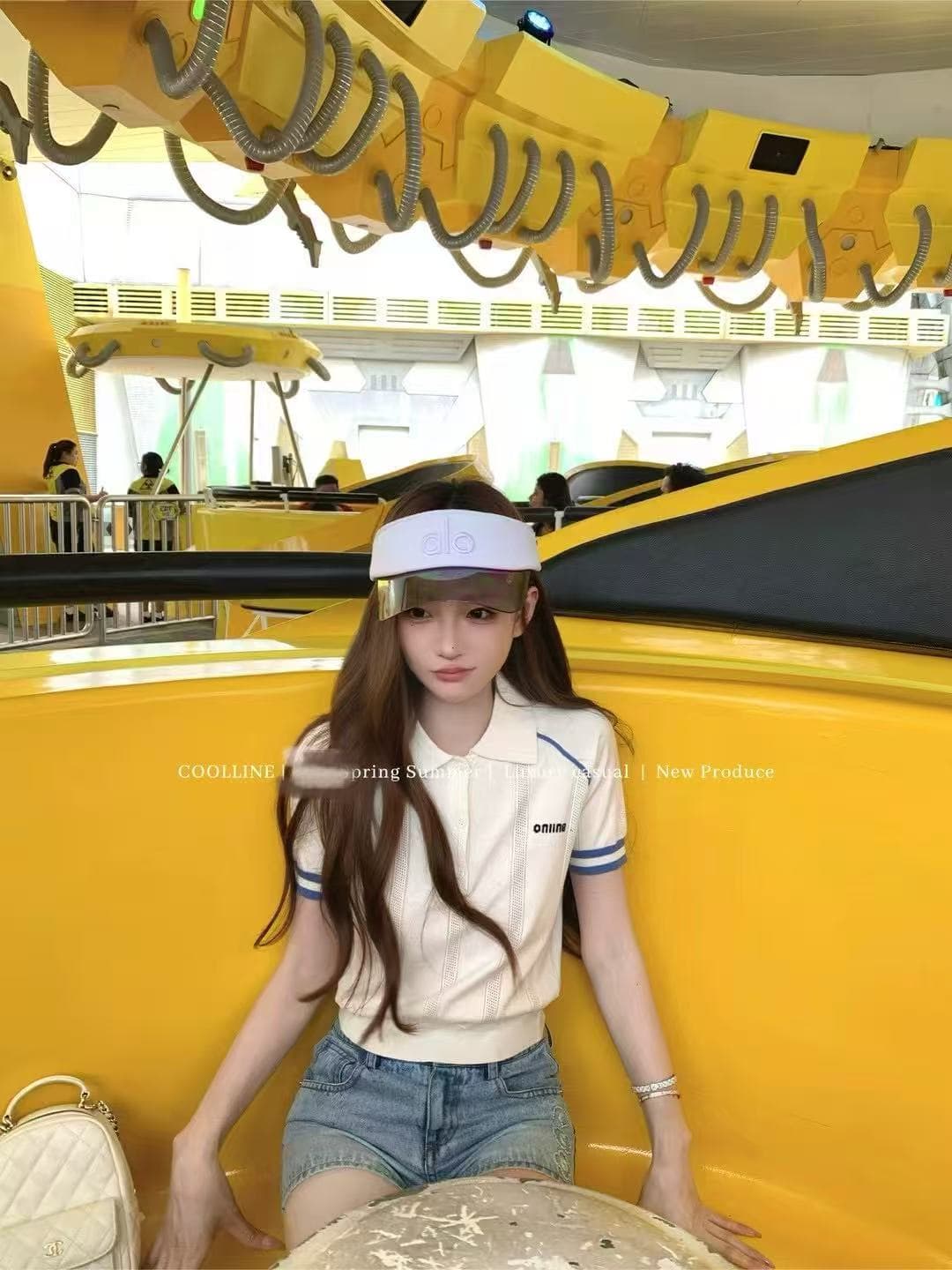 coolline 숲 희 산소 부서 여고생 소녀 센스 미아오 부서 polo 니트 스웨터 세트 해군 플리츠 스커트 상세 이미지 4
