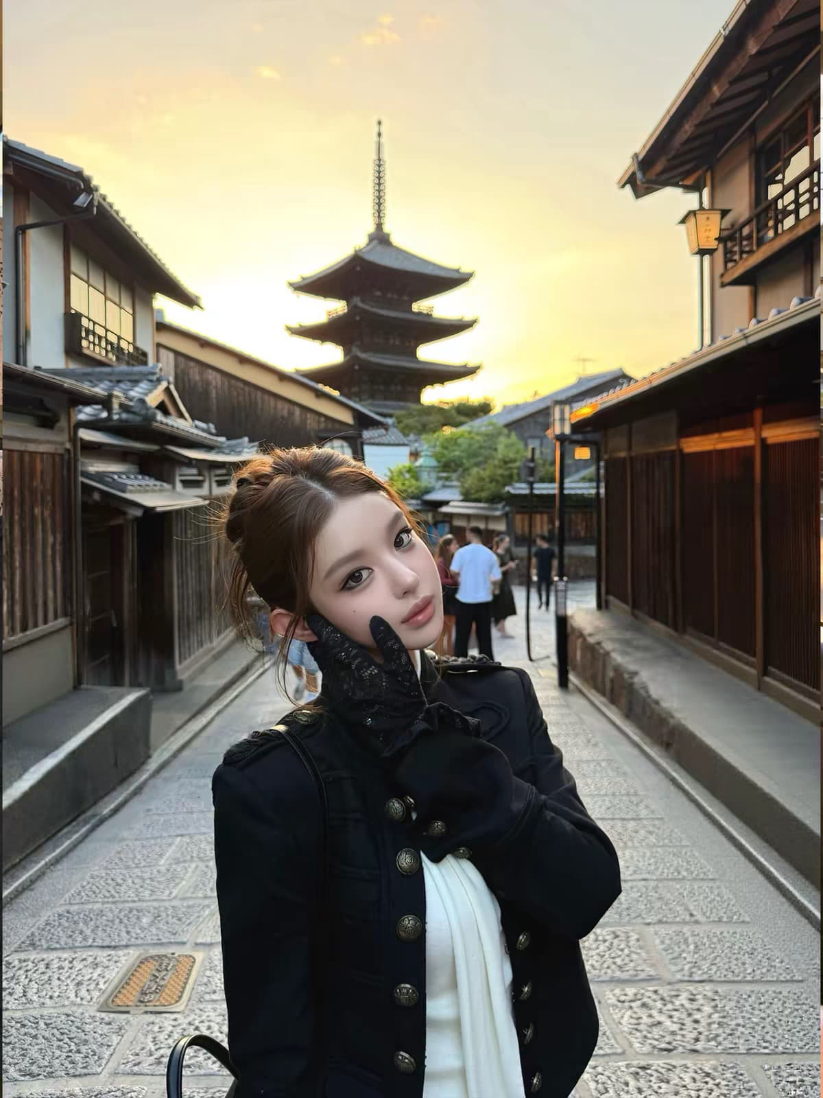 안녕하세요. 팬 팬 스트레이트 음 애련 하계 천 골드 센스 중년 세련된 커프스 특별 디자인 나폴레옹 재킷 이미지 4