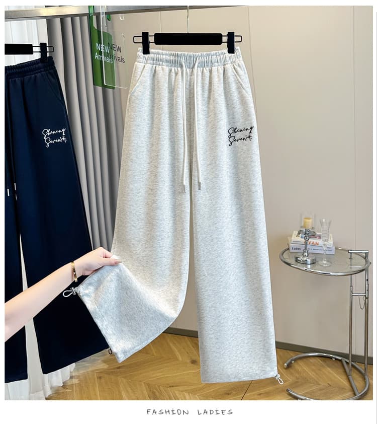 아메리칸 운동 바지 여성 2026 가을 핫걸 캐주얼 웨이 바지 루즈핏 슬림해 보이는 도루 센스 느긋한 와이드 레그 팬츠 조거 바지 상세 이미지 12