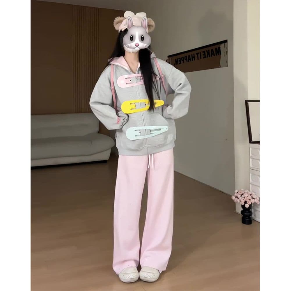 얇은 스타일 털이 있는 높은 품질 원본 부형제 순수한 Mianhua 면 칫솔질 복합 후드티 여성 이미지 4