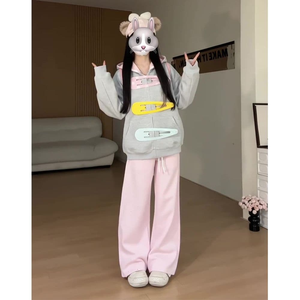얇은 스타일 털이 있는 높은 품질 원본 부형제 순수한 Mianhua 면 칫솔질 복합 후드티 여성 상세 이미지 2