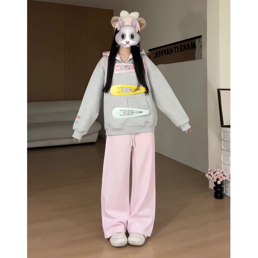 얇은 스타일 털이 있는 높은 품질 원본 부형제 순수한 Mianhua 면 칫솔질 복합 후드티 여성 상세 이미지 5