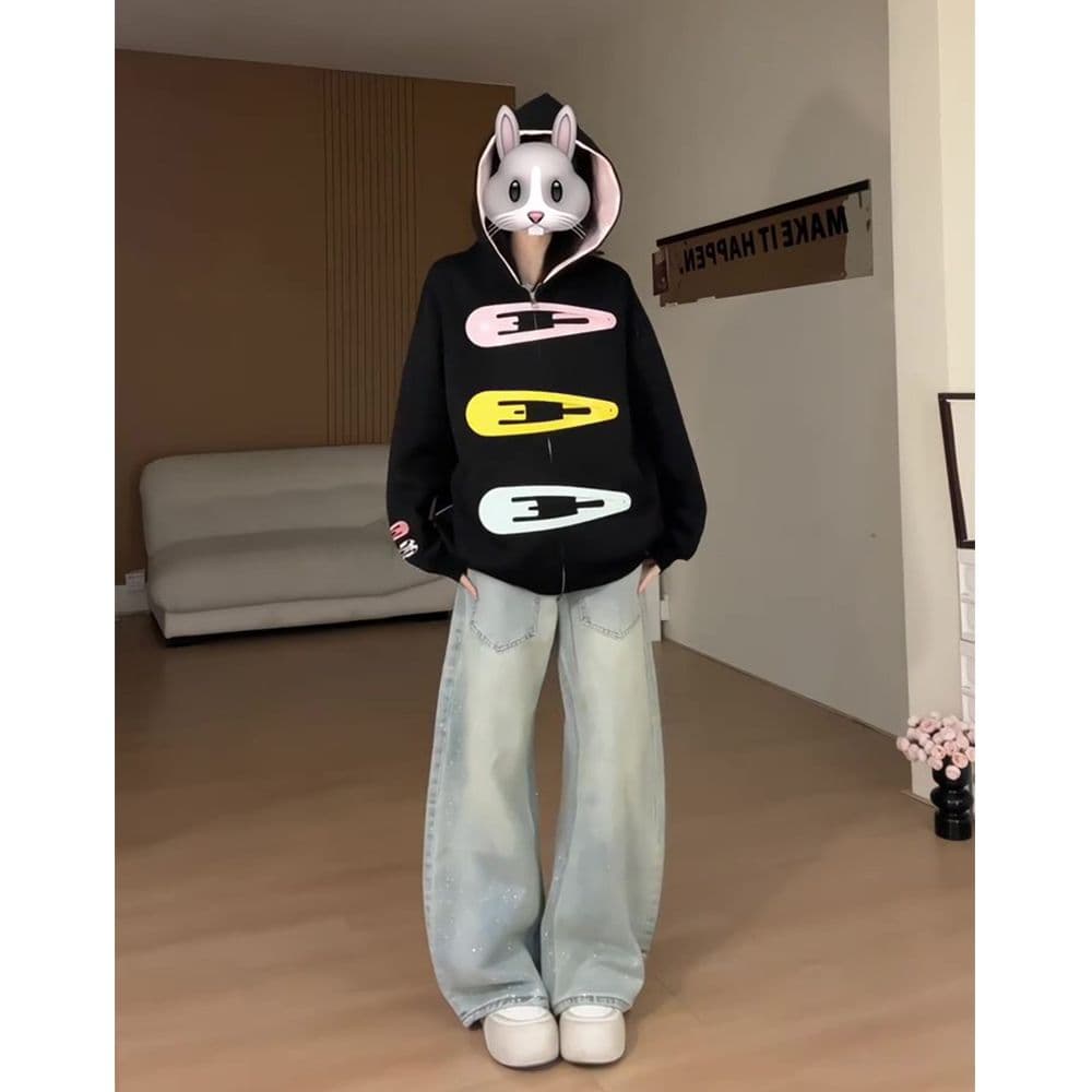 얇은 스타일 털이 있는 높은 품질 원본 부형제 순수한 Mianhua 면 칫솔질 복합 후드티 여성 상세 이미지 11