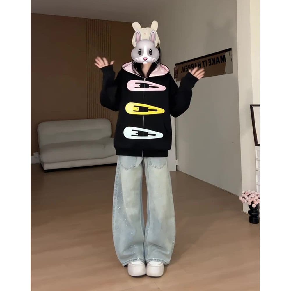 얇은 스타일 털이 있는 높은 품질 원본 부형제 순수한 Mianhua 면 칫솔질 복합 후드티 여성 상세 이미지 14