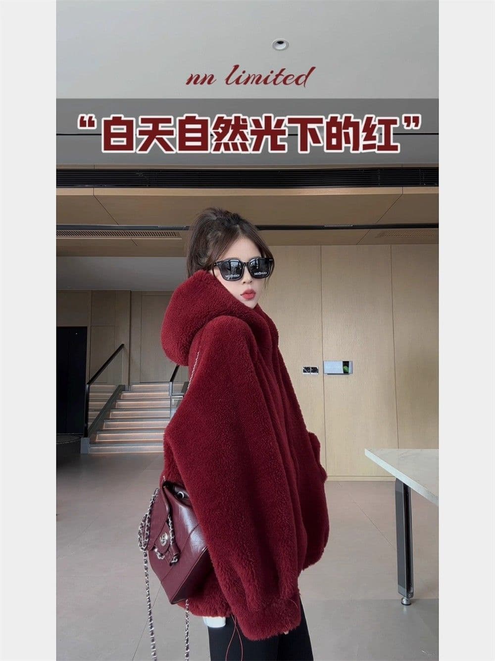 가을 겨울 소녀 두꺼운 쇼트 스타일 후드 스웨이드 원단 양털 모조 가죽 털 하나 환경 보호 모피 재킷 상세 이미지 20