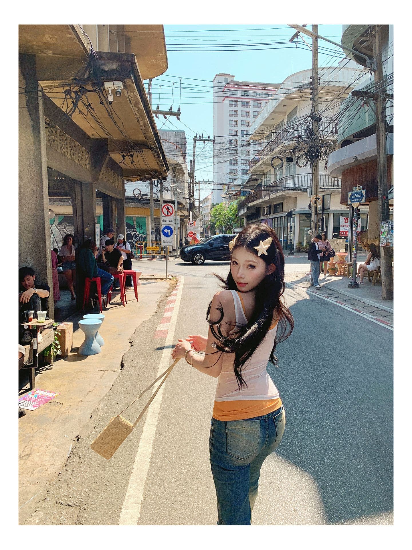 260 그램 사람들 면 망사 핫걸 배색 패치워크 캐미솔 여름 스택 착용 슬림해 보이는 민소매 맨위 상세 이미지 16